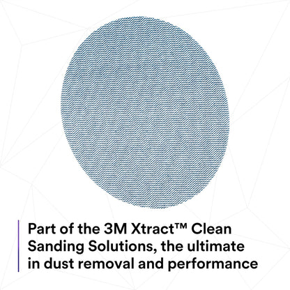 3M Xtract Net Disc 310W, 320+, 8 in, Die 800L, Pack of 50 Hook and Loop Sanding Discs, Virtually Dust-Free, Value Option for Metal, Wood, Composites, Stock Removal, and Fine Finishing
