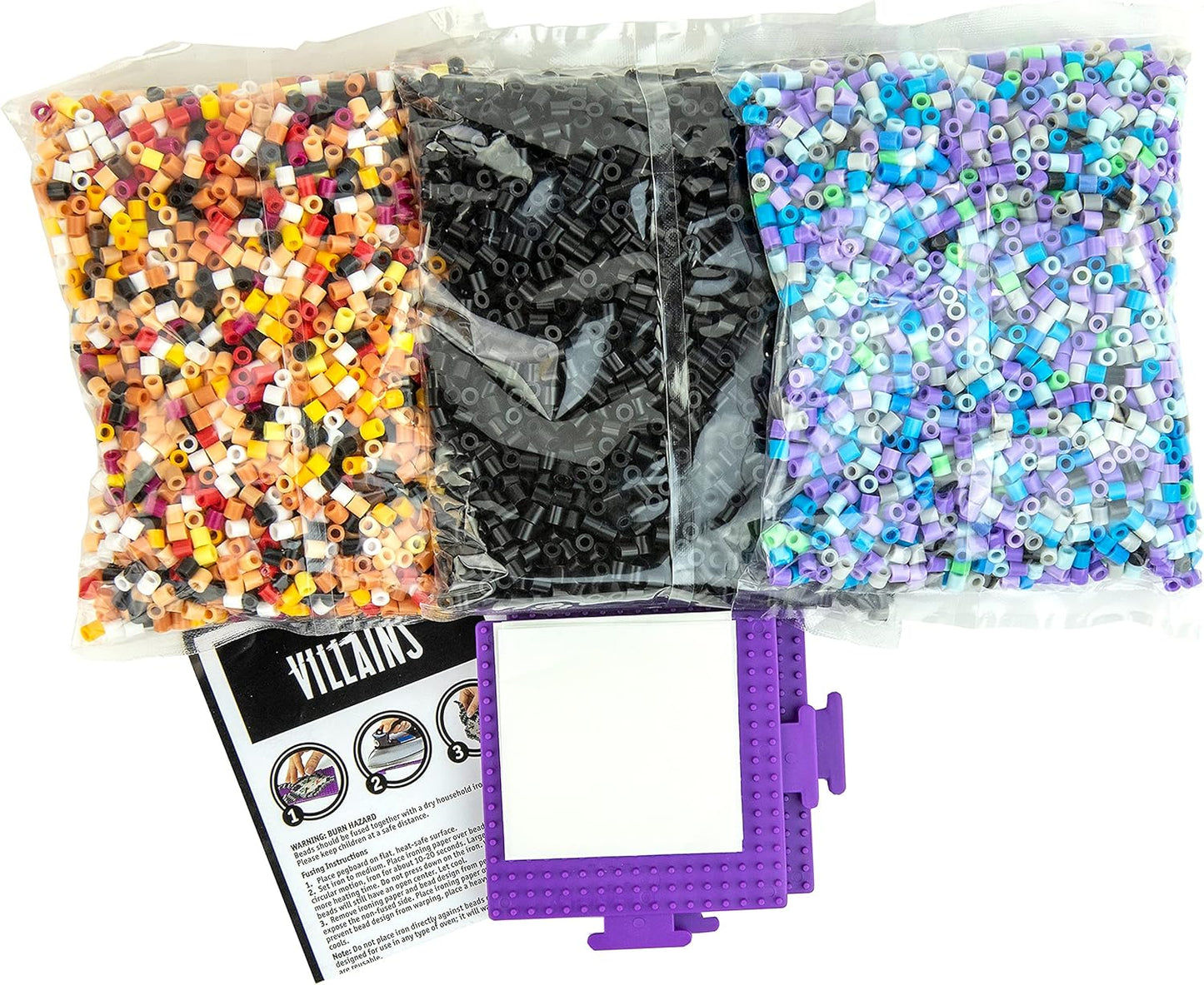Perler Disney Villain Kid's Craft Bucket, Pattern Sizes Vary, Multicolor 8505