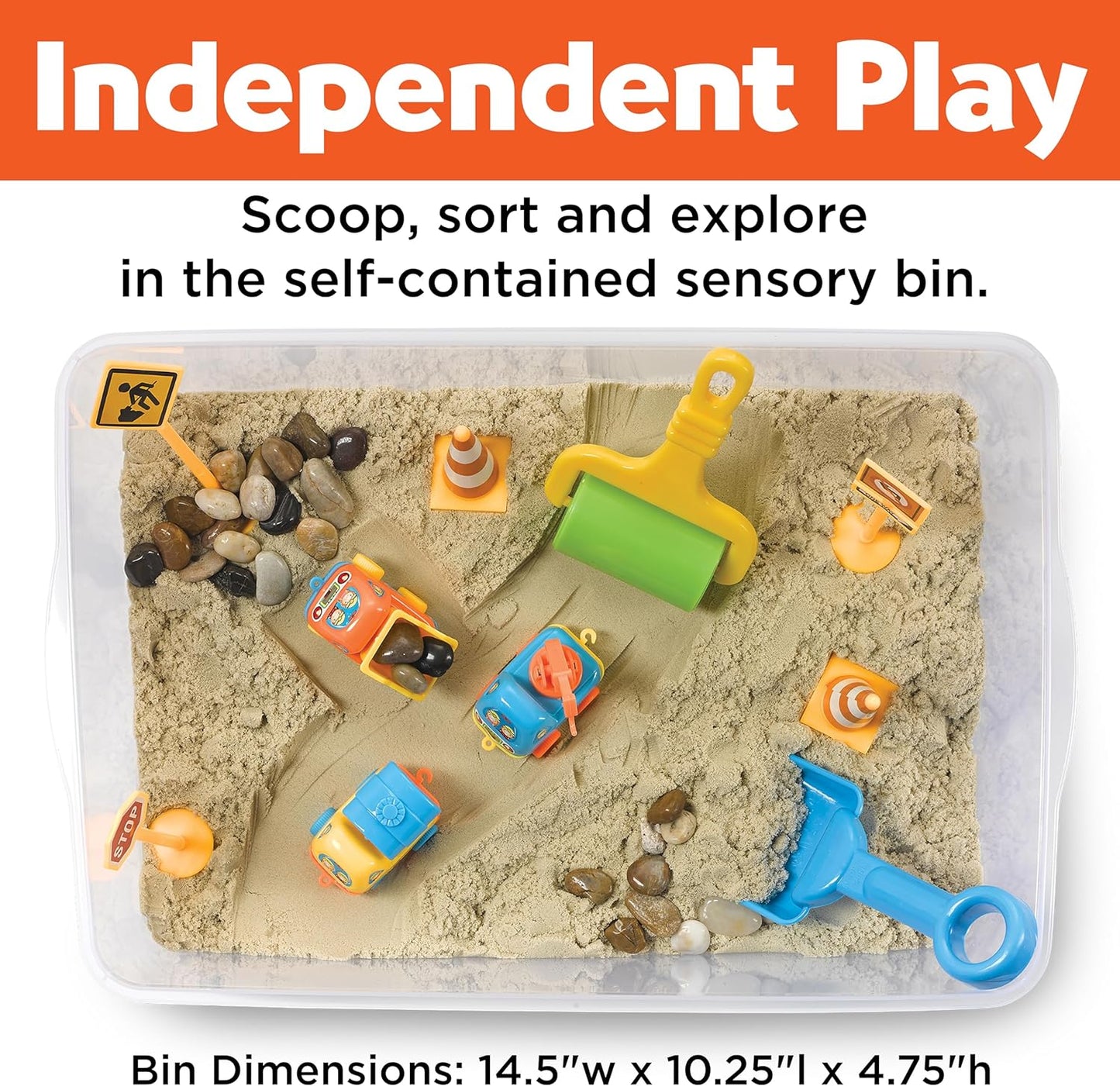 Creativity for Kids Sensory Bin: Dinosaur Dig - Toddler Sensory Toys, Sensory Bin Filler and Toddler Activities for Boys and Girls, Dinosaur Toys for Kids Ages 3-5+