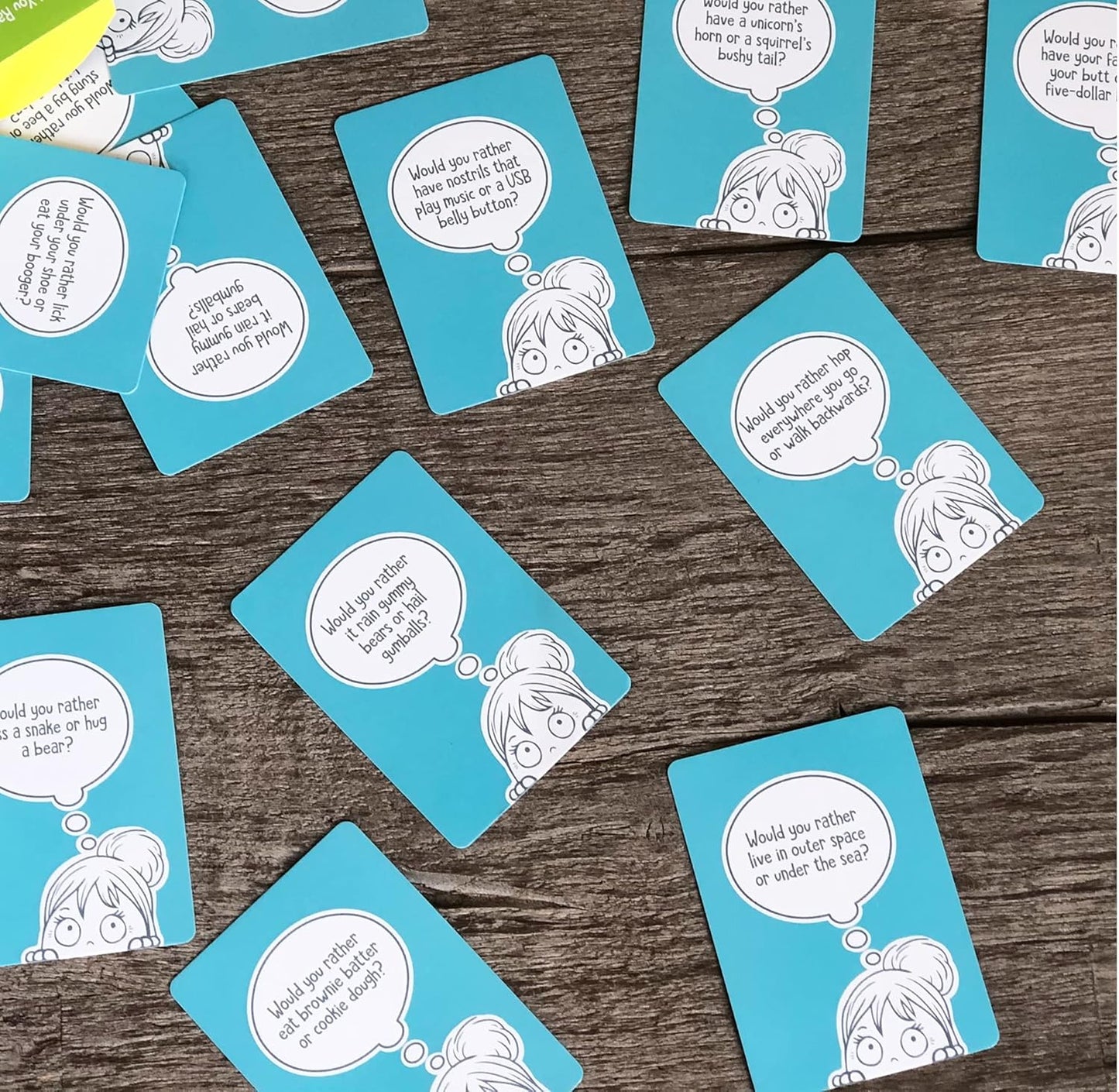 Open The Joy Would You Rather Card Game for Kids, 54+ Conversation Starters Cards of Silly Dilemmas Questions, Travel Card Game for Children Age 4–6+
