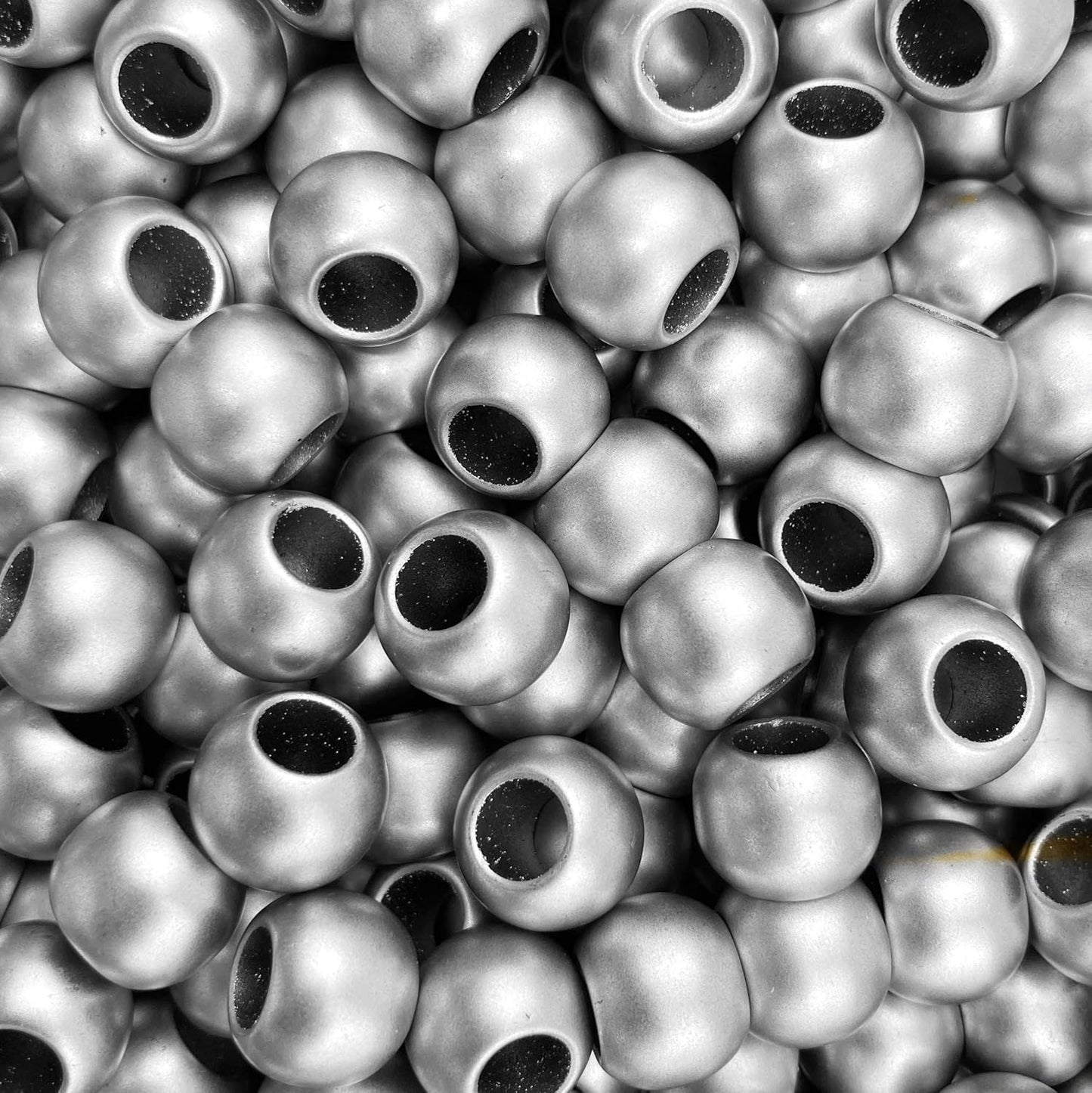 300 Acrylic Large Hole Beads for Crafts and for Hair 10mm x 12mm Acrylic Barrel Beads with 5.7mm Large Hole, Glossy Primary Assortment