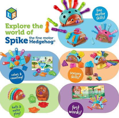 Learning Resources Spike the Fine Motor Hedgehog Fidget Friend - Ages 18+ months Fine Motor and Sensory Play Toy, Educational Toys for Toddlers, Toddler Montessori Toys