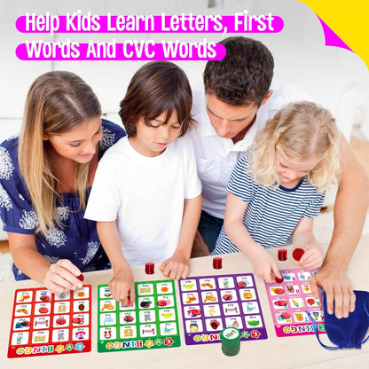 SpriteGru Multiplication & Division Bingo Game, 480 Math Problems, 2 Educational Math Board Game for Kindergarten and Preschool Kids 4-8, Perfect for Classroom & At Home (Up to 25 Players)