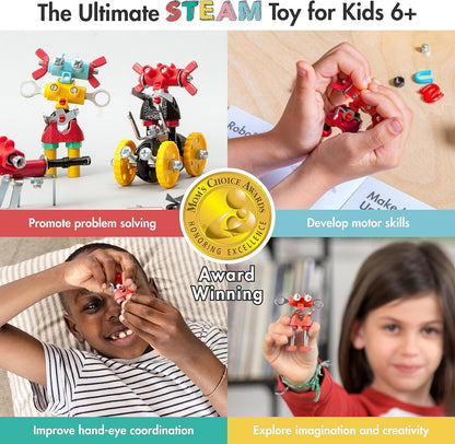 The Off Bits CareBit Build Your Own Robot Toy Construction Set, Educational Gift STEM Activities Learning Kit, Creative Build and Play Model Kit Steam Toys for 6 7 8 9 10+ Year Old Boys & Girls