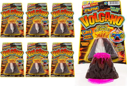 2Chill Small Erupting Volcano Toy (6 Pack) Kids Volcano Science Kit, Educational STEM Toy, Science Experiment Set, Classroom Prizes & Birthday Party Favors. 5429-6