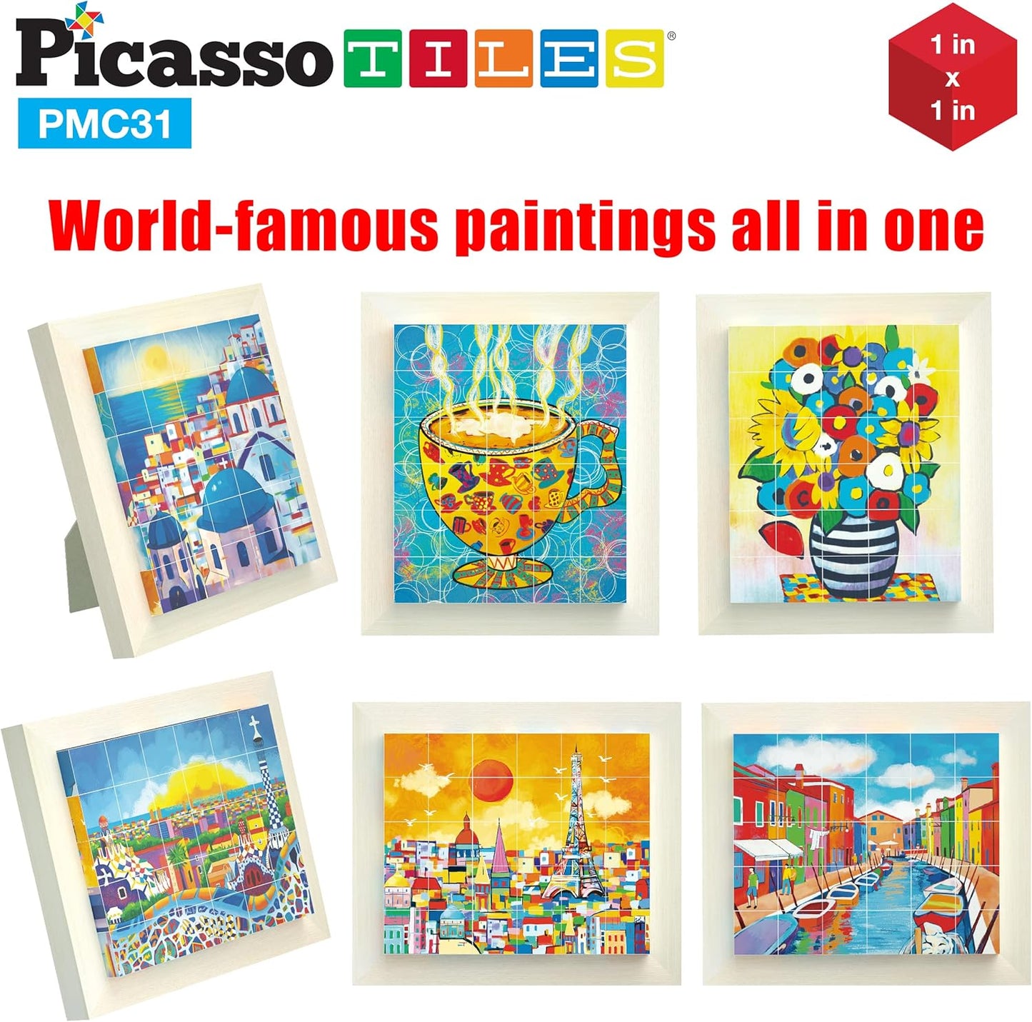 PicassoTiles Magnetic Cube Puzzle 7-in-1 Dinosaur Theme Pattern Magnet Mix Match Building Cubes Toy Set Kids Ages 3 & Up Preschool Children Promote Problem Solving Skills PMC10