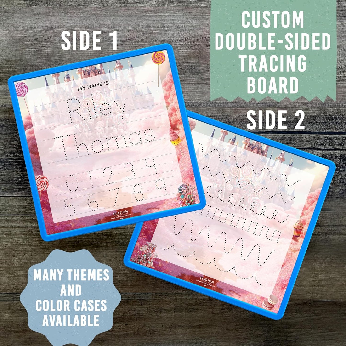 Kid's Name Tracing Board | Dry Erase Letter Tracing | Reusable Name Board | Alphabet Letters | Personalized | Candy Theme