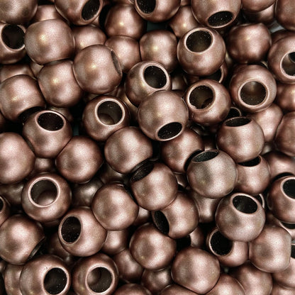 300 Acrylic Large Hole Beads for Crafts and for Hair 10mm x 12mm Acrylic Barrel Beads with 5.7mm Large Hole, Glossy Primary Assortment