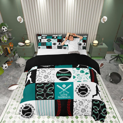 Drum Kit Duvet Cover,Kids Musical Instruments Bedding Set,Rock Music Comforter Cover for Boys Girls Room Decor,Neon Lighting Lightweight Bedspread Cover Twin Size with 1 Pillow Case(No Comforter)