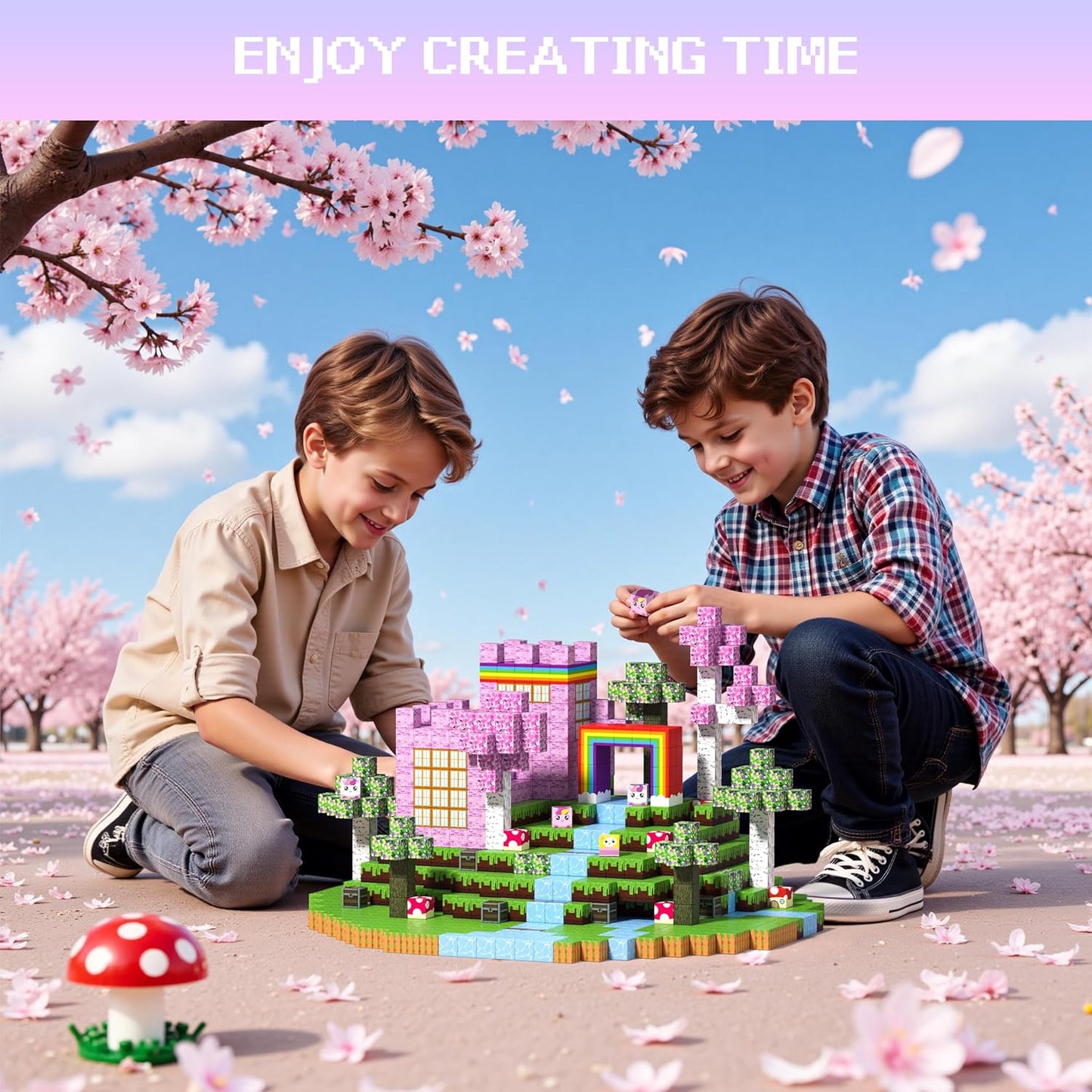 Magnetic Blocks - 150 PCS Magnets Game-Based Building Block for Ages 3,4,5,6,7,8,9,10,11 Kids Birthday Toy Sets Present, Stacking Cubes Construction Gift for Toddlers Boys & Girls, 0.8in