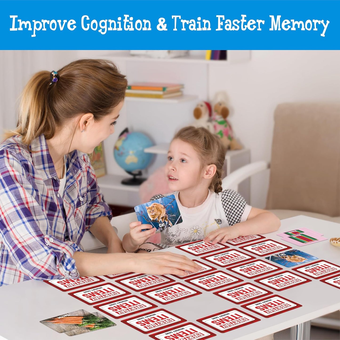 Hebayy Wild Animal Matching Game, 80 PCS Realistic Animal Memory Matching Cards for Toddlers 40 Pairs Real Animal Memory Cards Educational Toys for Preschool Boys & Girls 4 5 6 Years Old