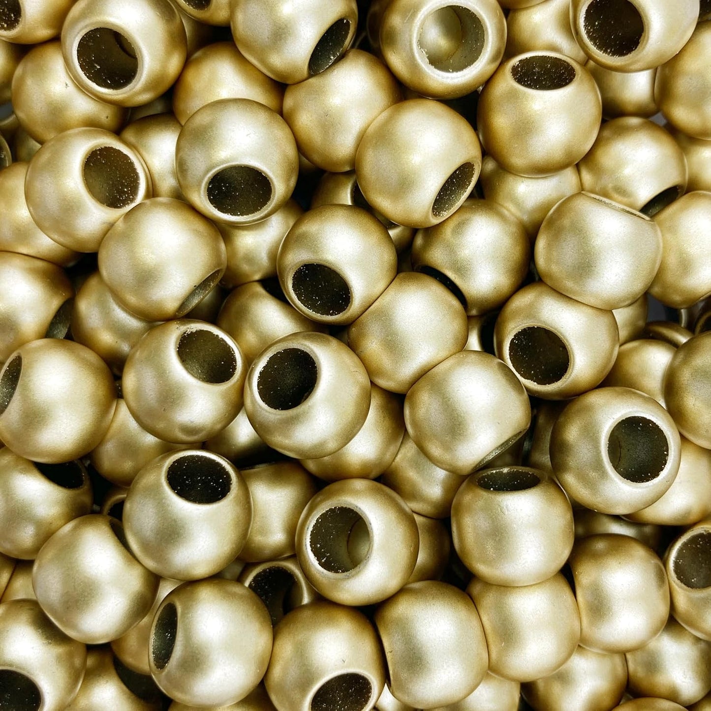 300 Acrylic Large Hole Beads for Crafts and for Hair 10mm x 12mm Acrylic Barrel Beads with 5.7mm Large Hole, Glossy Primary Assortment
