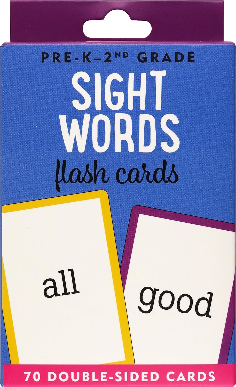 Sight Words Flash Cards (70 double-sided cards)