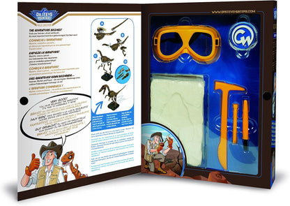 Uncle Milton Dr. Steve Hunters-Paleo Expedition Dino Dig Excavation Kit Velociraptor-14 Piece-Scientific Educational Toy