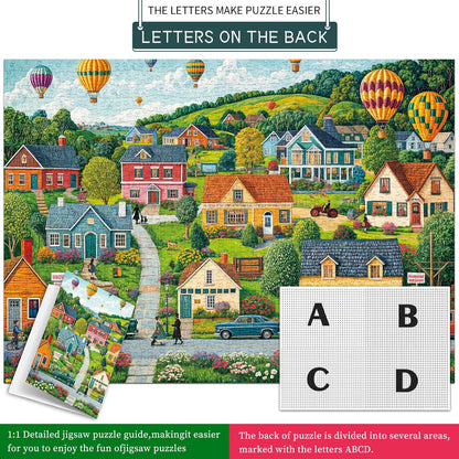 Puzzles for Adults 1000 Pieces,Seaview Campground Jigsaw Puzzle with 1:1 HD Poster, Perfect Interlocking No Dust, Stress Relief Ideal Gift for Family Games