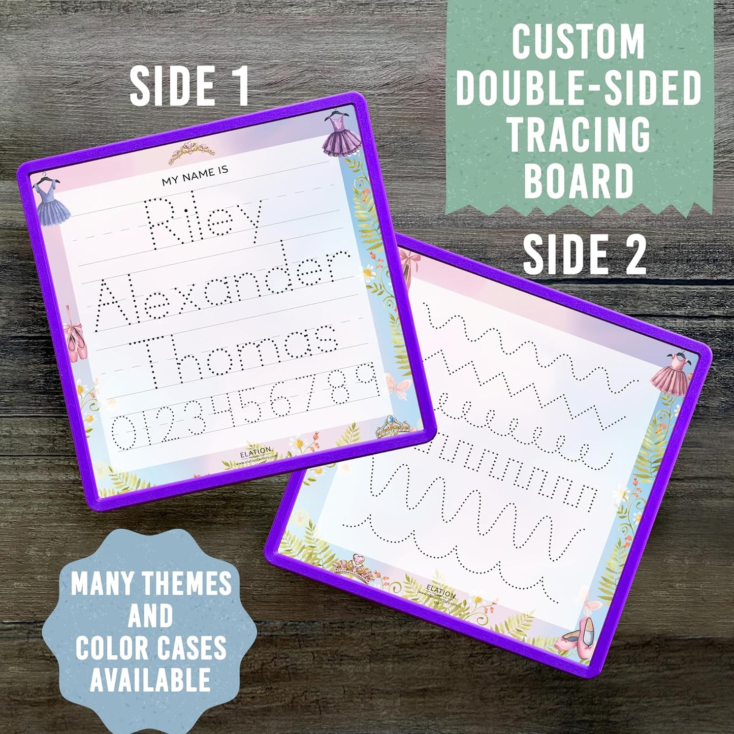 Kid's Name Tracing Board | Dry Erase Letter Tracing | Reusable Writing Practice Board | Personalized | Ballet Theme