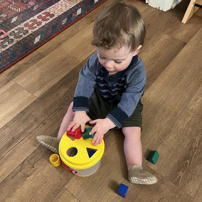 Shape Sorter Bucket – 12-Piece Toddler Math & Fine Motor Skills Toy, Special Needs-Friendly Sorting and Matching Activity