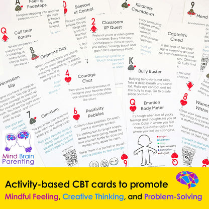 Mind Brain Emotion 52 Essential Conversations for Home, Therapy, Speech, School Classroom - Conversation Cards for Kids, Family, Teacher & Counselor to Build Growth Mindset & Communication Skills