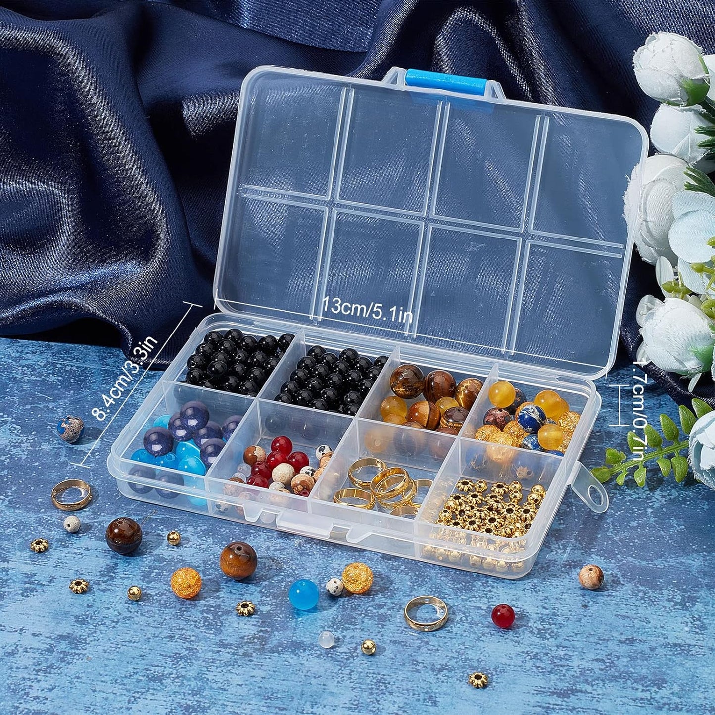 SUNNYCLUE 1 Box 300+Pcs DIY 10 Sets Solar System Bracelets Kit Universe Galaxy The Nine Guardian Planets Bracelet Necklace Tiger Eye Bead Natural Gemstone Beads for Jewelry Making Kits Craft