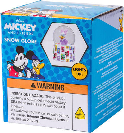 Silver Buffalo Disney Mickey and Friends Mini Light Up Snow Globe│Minnie Mouse│3.8 Inches Tall, 45mm (Small)