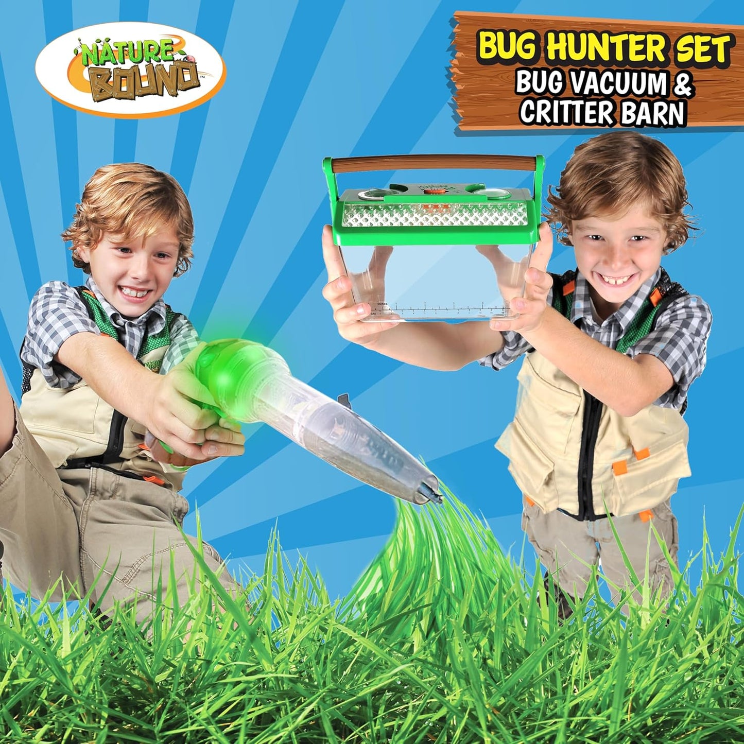 Nature Bound Bug Catcher Vacuum with Light Up Critter Habitat Case, Eco-Friendly Outdoor Toys for Kids, Includes Vacuum and Cage, Bug Vacuum for Kids Toy, Bug Catcher Vacuum