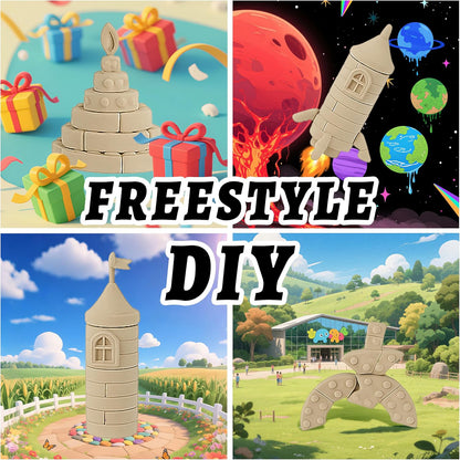 SIGHTEEDA Moldable Play Sand Kit for Kids 3-8 Years | 1.7 lbs Sensory Sand with 6 Tools & Molds | Mess-Free Indoor Sandbox Toys, STEM Learning Activities, Easy Clean Up