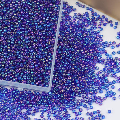 10100 Pcs Size 11/0 Glass Seed Beads, 2 mm Dark Green Small Mini Spacer Loose Pony Beads for Jewelry Making and DIY Crafts - Colors A