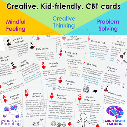 Mind Brain Emotion 52 Essential Conversations for Home, Therapy, Speech, School Classroom - Conversation Cards for Kids, Family, Teacher & Counselor to Build Growth Mindset & Communication Skills
