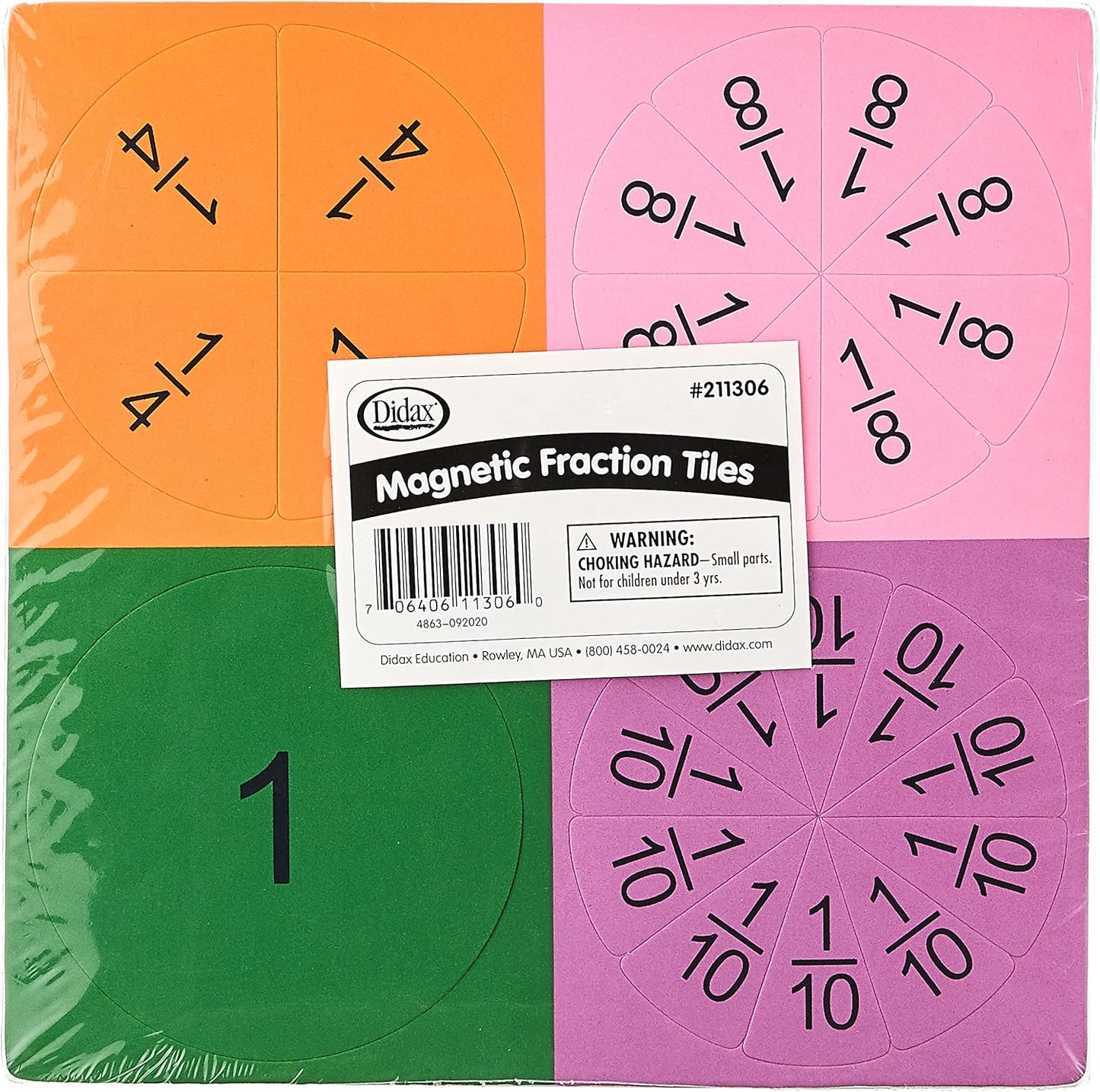 Didax Educational Resources Magnetic Fraction Tiles