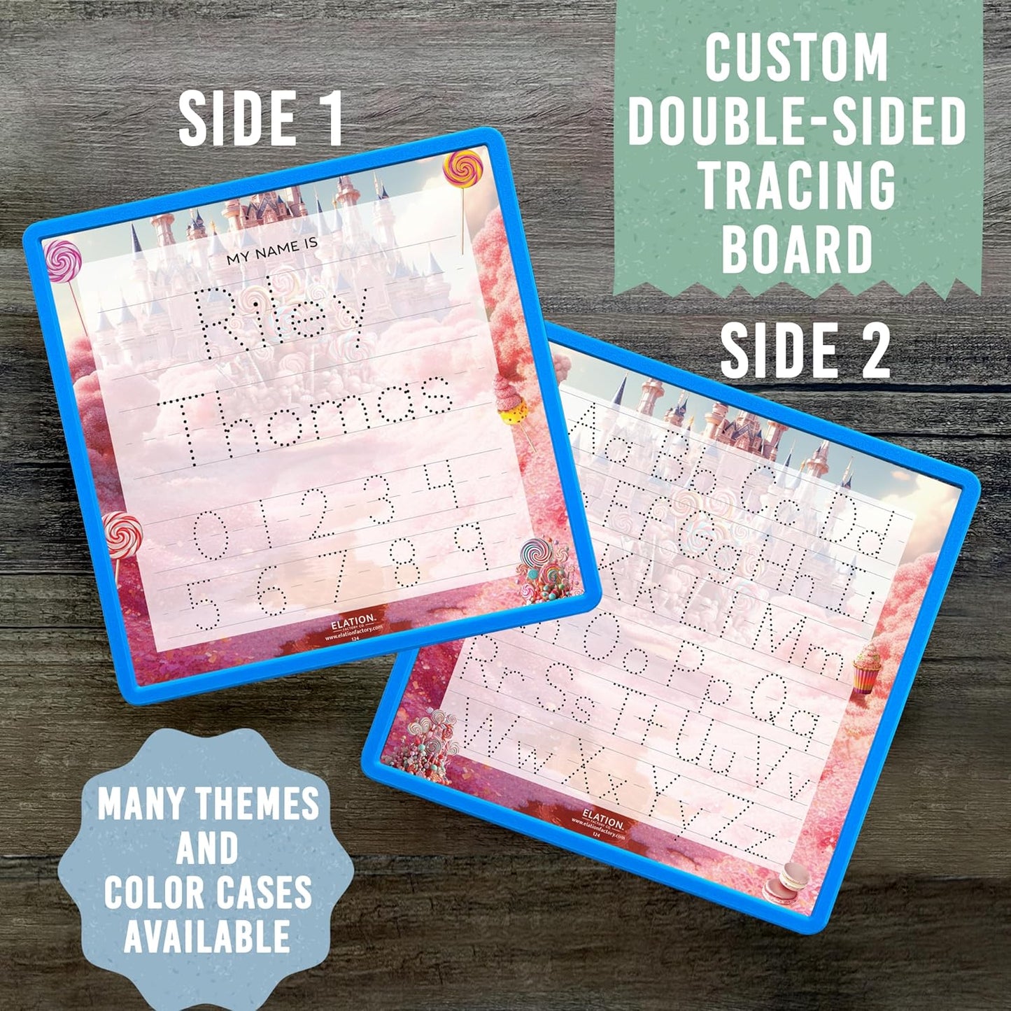 Kid's Name Tracing Board | Dry Erase Letter Tracing | Reusable Name Board | Alphabet Letters | Personalized | Candy Theme