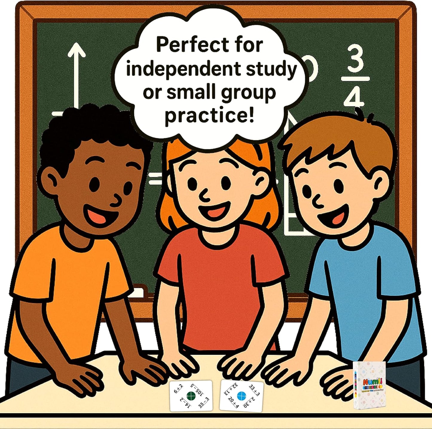Numli - Math Booster Game 5th, 6th, 7th Grade - More Fun Than Flash Cards - Add, Subtract, Multiply, Divide - Classroom Games - Middle School Games - Math Card Games