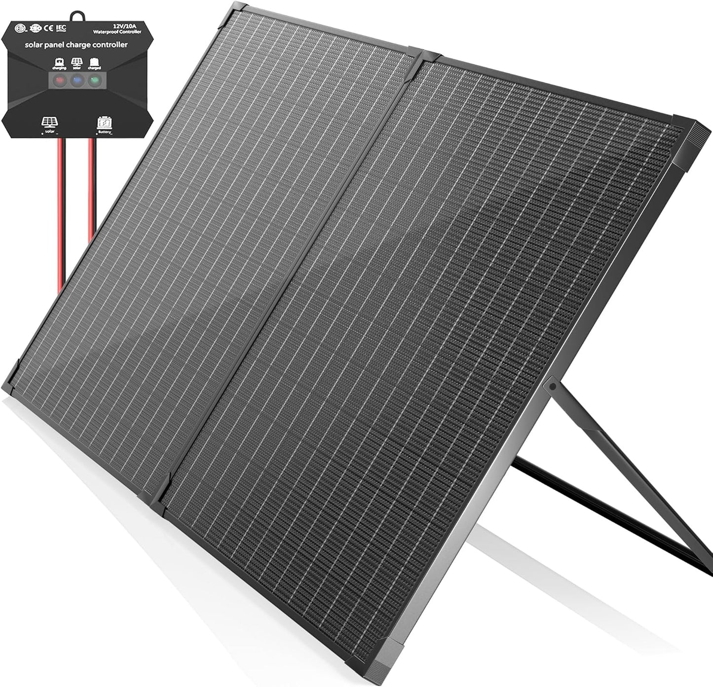 Voltset 12V Solar Battery Charger - 20W Waterproof Solar Panel Kit with Smart MPPT Controller - Trickle Charger Maintainer for Car RV Boat Marine Trailer Automotive Trailer Truck Motorcycle