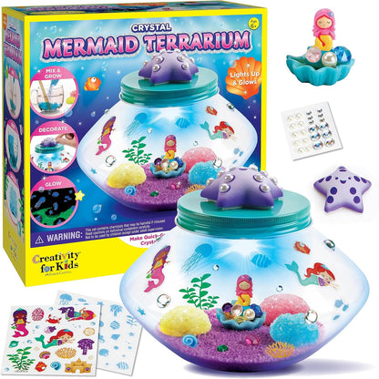 Creativity for Kids Crystal Space Terrarium Kit - Crystal Growing Kit for Kids - DIY STEM Science Kit for Boys and Girls (Ages 6+)