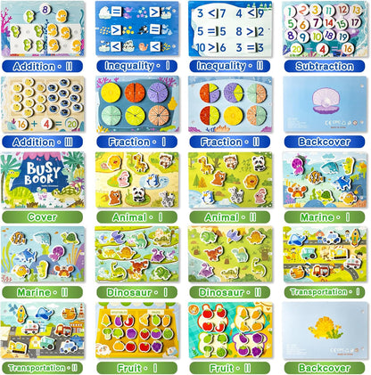 3 Pack Busy Books for Toddlers, Montessori Quiet Book, Preschool Learning Activities Educational Workbook, Sorting Matching Sticker Fixing, Gifts for Kids Age 3+ (Farm, Vehicle, Weather)
