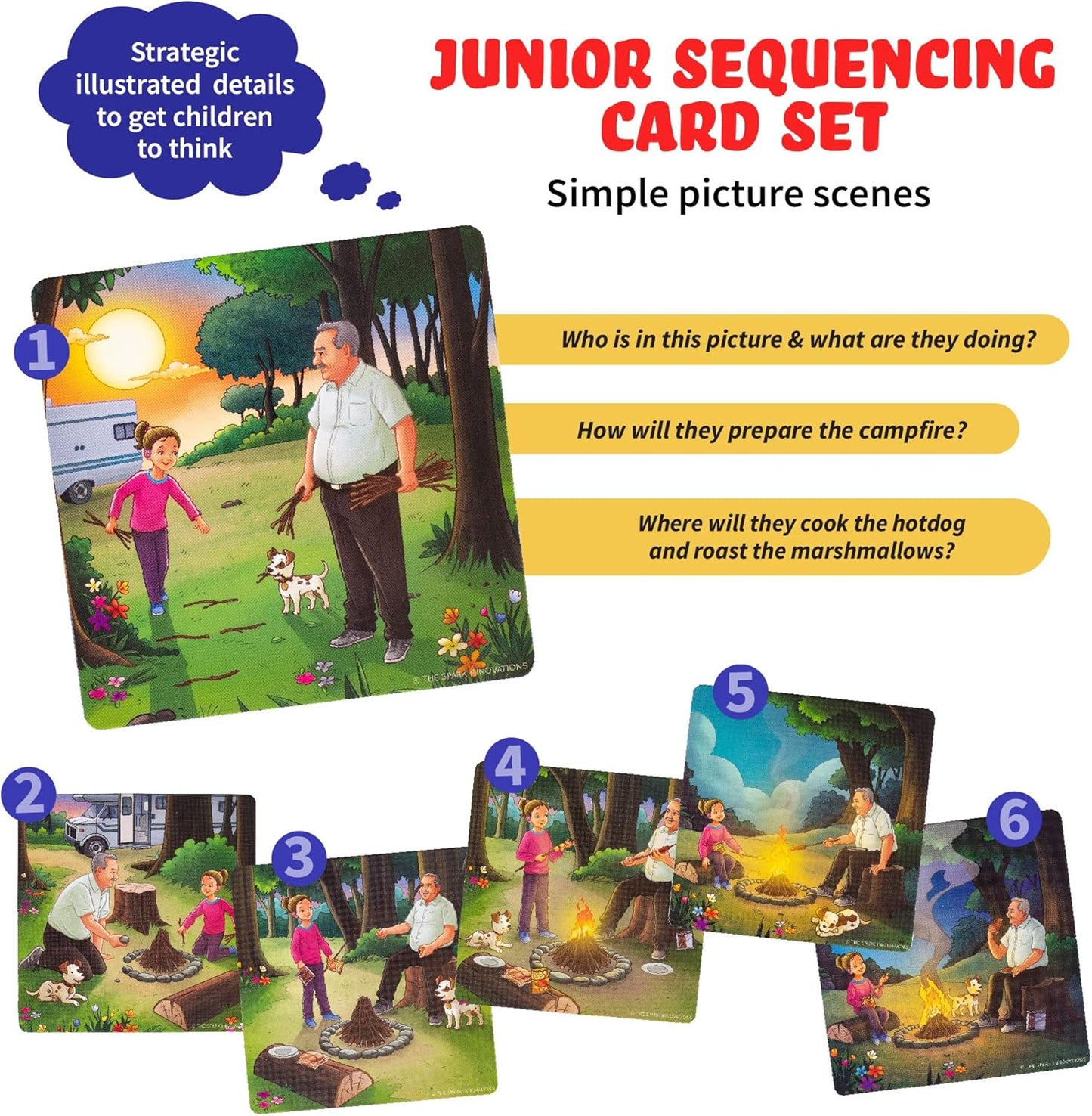 Sequencing Cards Bundle, Storytelling Cards, Higher and Lower Level Boxes, Speech Therapy Games, Learning Toys, Spark Cards 2 and Spark Cards JR Bundle