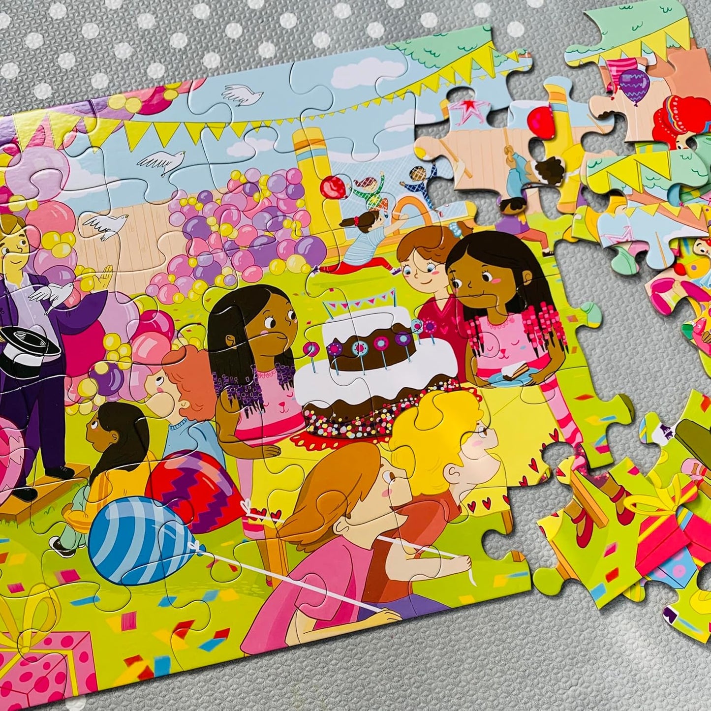 Upbounders® 48 Piece Jumbo Floor Puzzle for Kids | Barbershop Beginner Puzzle | Pretend Play & Learning Toy for Boys Girls Ages 4 5 6 | Black Brown Boy at The Barber (Multicultural)
