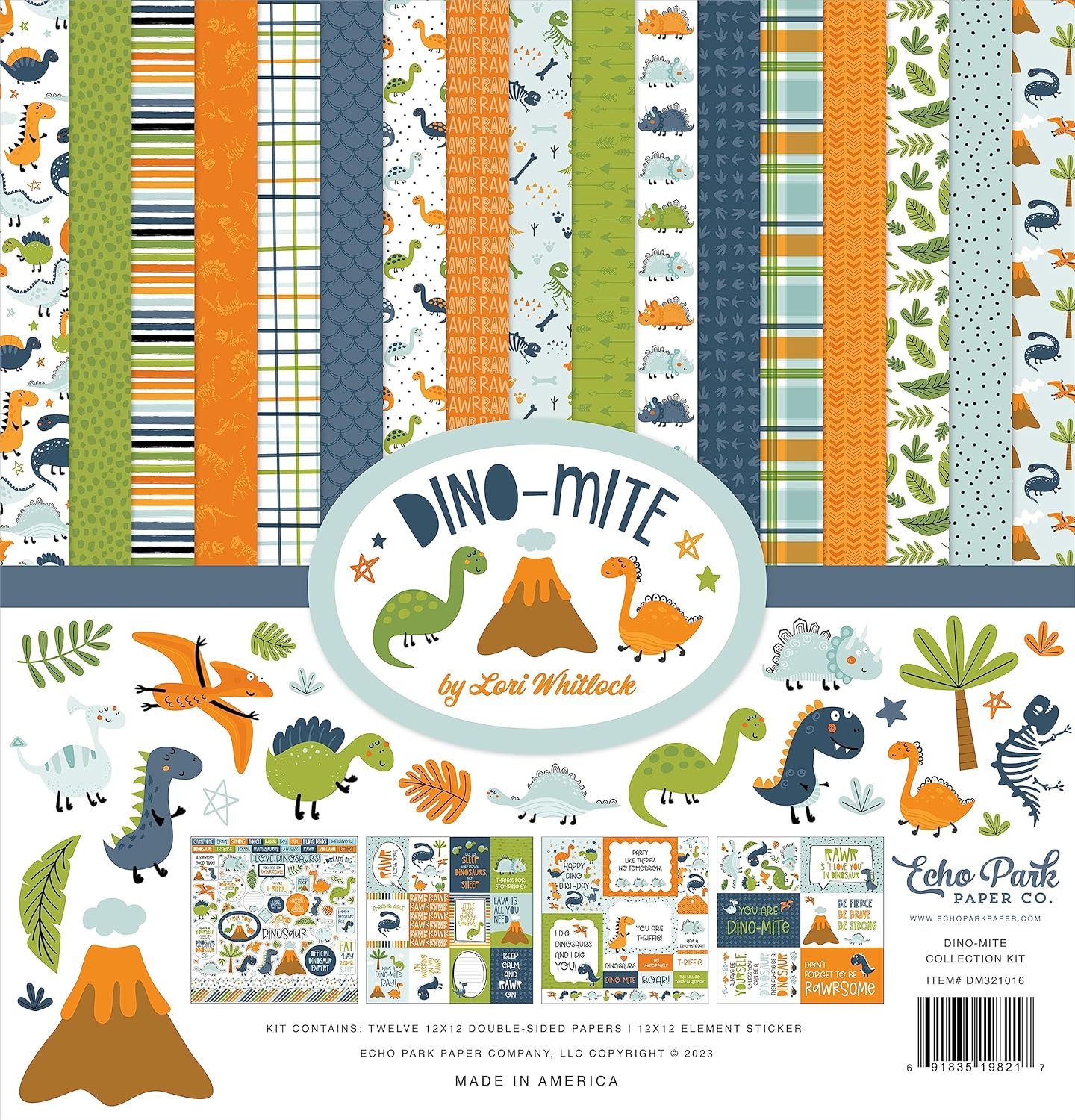 Echo Park Collection Kit 12"X12" Dino-Mite