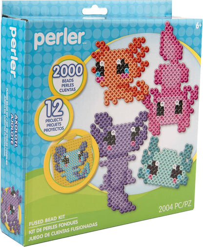 Perler 80-42993 Day at The Zoo Fused Bead Activity Bucket with Pegboards and Patterns, Multicolor, 8504 Pieces