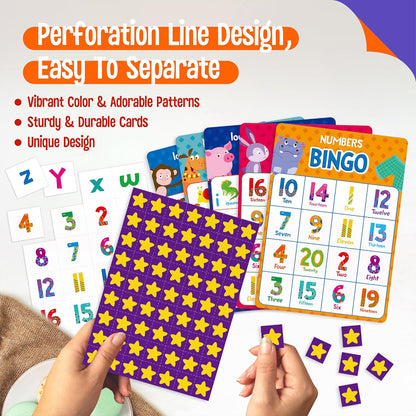 Sight Word Bingo Game, 144 Sight Words Learn to Read Level 1 & Level 2 Bingo Board Game Dolch's & Fry's Words Lists for Kindergarten and Preschool, Grade 1st, 2nd, Kids 4-8 (Up to 25 Players)