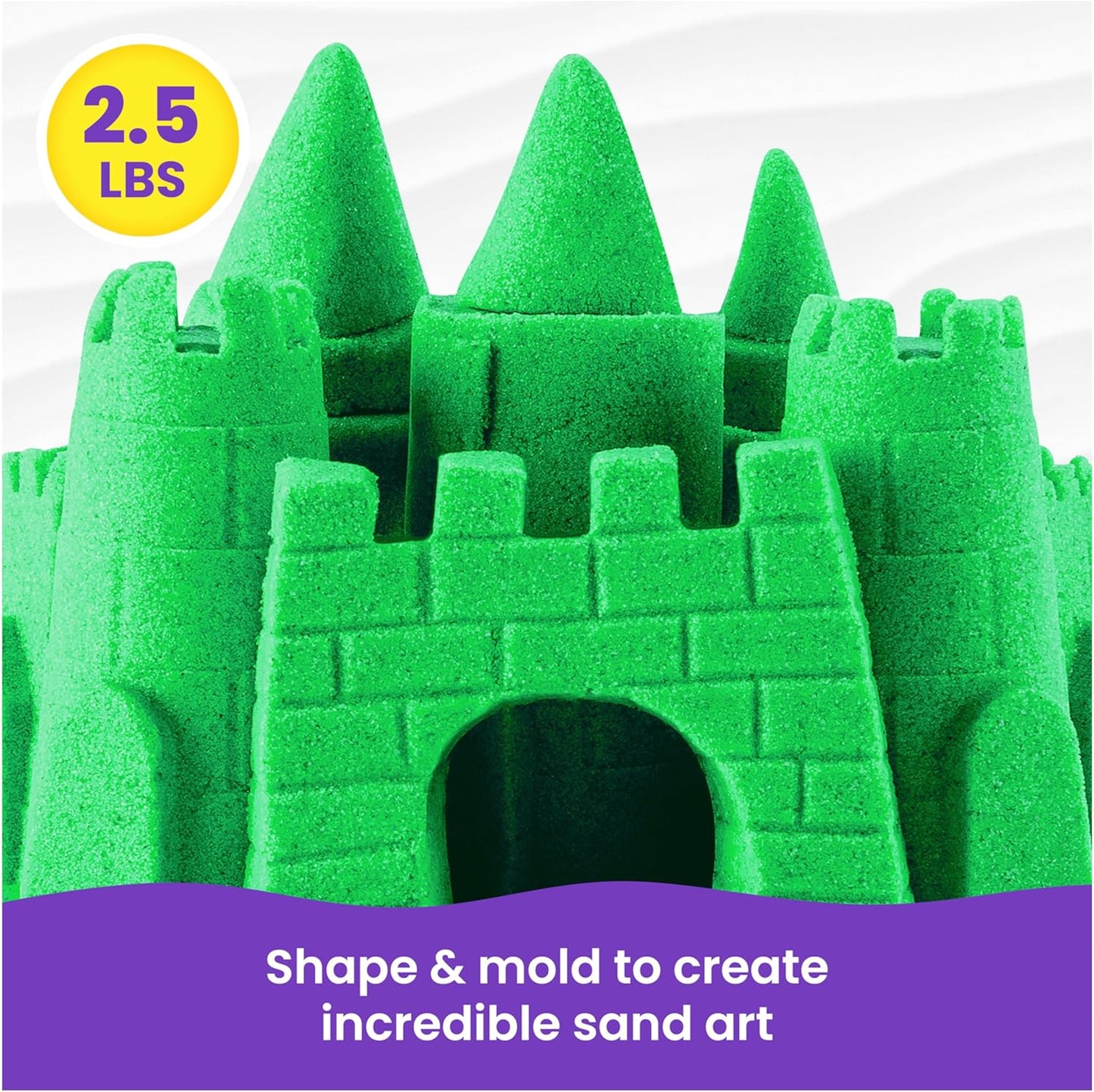 Kinetic Sand, 2.5lbs Purple Play Sand, Amazon Exclusive, Moldable Sensory Toys for Kids, Resealable Bag (Packaging May Vary), for Ages 3 and up