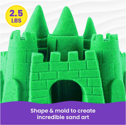 Kinetic Sand, 2.5lbs Purple Play Sand, Amazon Exclusive, Moldable Sensory Toys for Kids, Resealable Bag (Packaging May Vary), for Ages 3 and up