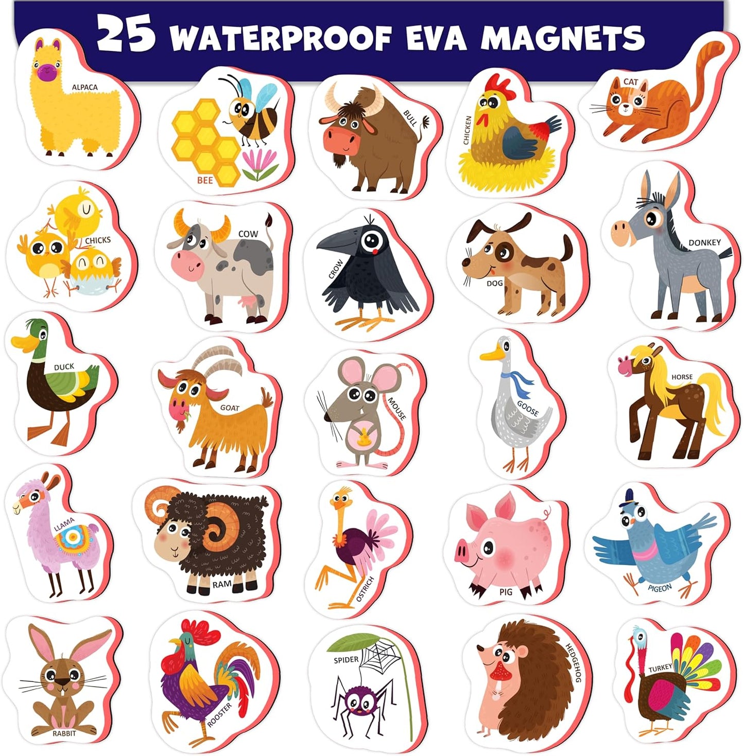 Little World Large Set of Safe and Durable Fridge Magnets for Toddlers 1-3 | Foam Refrigerator Magnets for Kids with Gift Box | Waterproof, Non-Toxic Cars & Vehicles Magnets for Children and Babies 1+