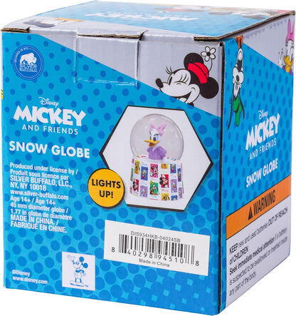 Silver Buffalo Disney Mickey and Friends Mini Light Up Snow Globe│Minnie Mouse│3.8 Inches Tall, 45mm (Small)