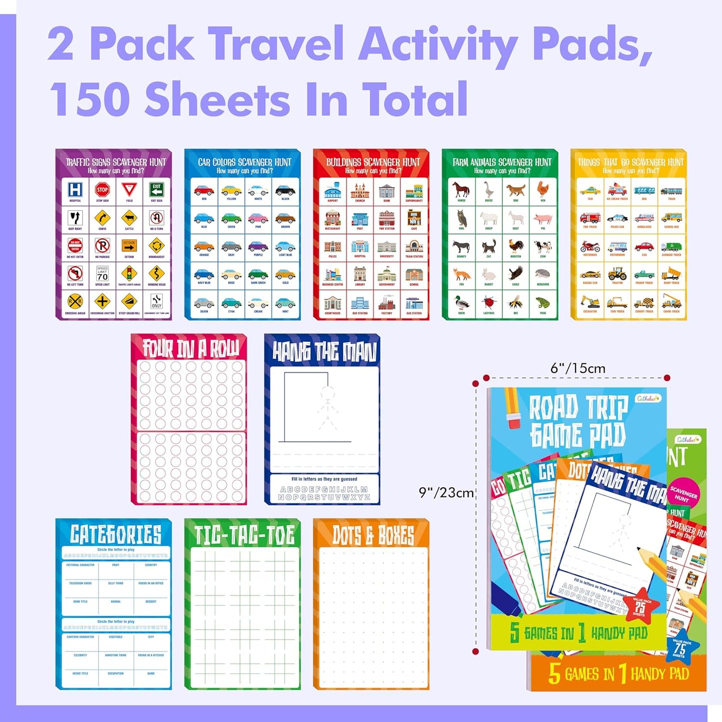 Pen Control & Tracing Activity Pad, 80 Tear-off Sheets Alphabet & Number Handwriting Practice Notepad for Kids, Letters A-Z/Numbers1-20/Patterns Tracing Workbook for Plane, Car Travel, Road Trip