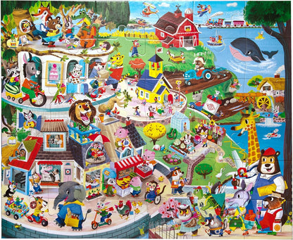 eeBoo 36 Piece Giant Floor Puzzle - Dinosaur Alphabet Children's Puzzle ABC & Dino Themed, Large Pieces for Small Hands to Develop Motor Skills