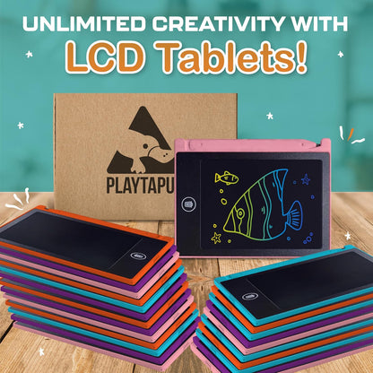 Party Favor Mini LCD Writing Tablet for Kids, 6 Pack – 4.5 Inch Mini Drawing Board. Fun and Educational for Kids that Sketch and Doodle. Perfect Goodie Bag and Gift Bag Filler, School Prize Or Gift