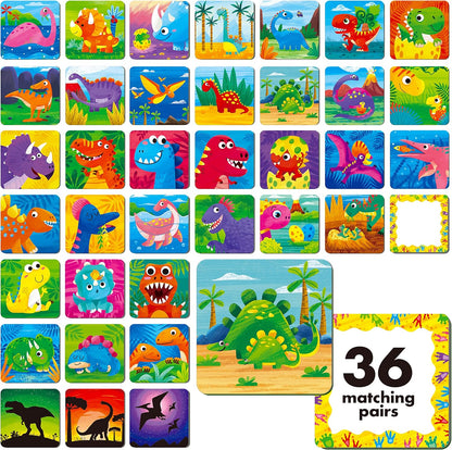 Memory Matching Game, 72 PCS Sight Words Matching Cards for Kids, 36 Pairs Memory Cards, Educational Toy for Children to Learn Sight Words 5+ Years Old