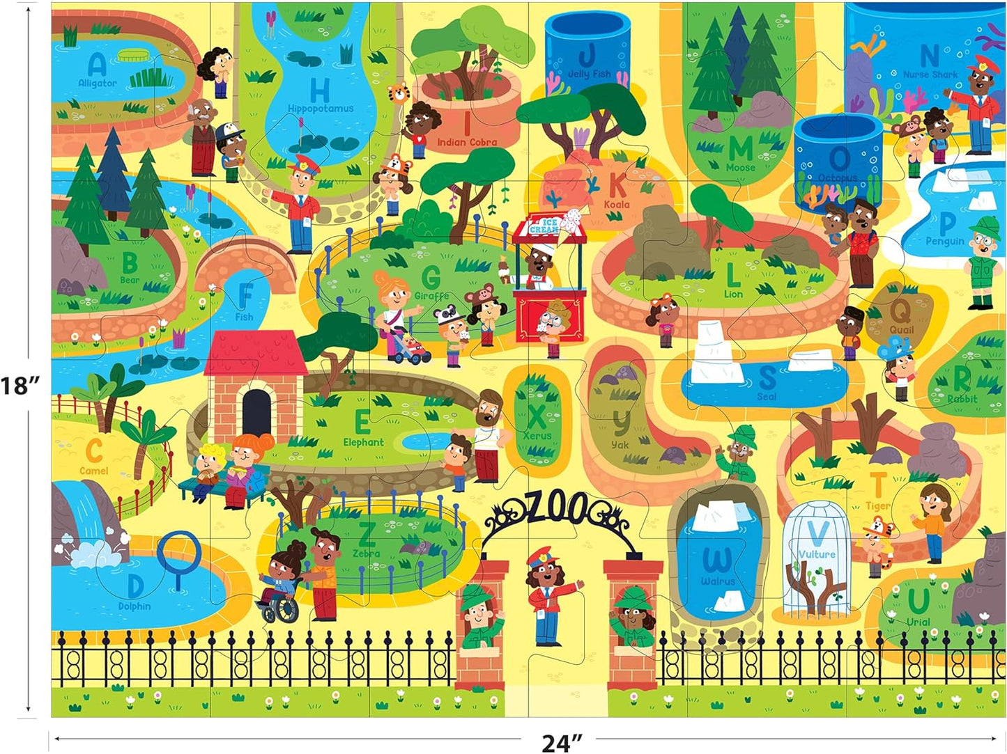 RoseArt Kids Floor Puzzle Playset - 24 Piece Jigsaw Puzzle