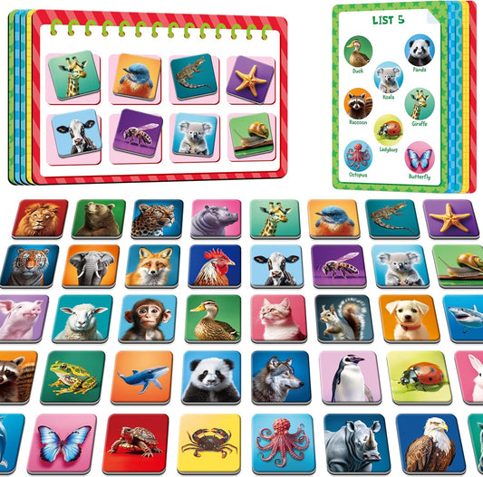 Magnetic Shopping List Game, Funny Spanish Groceries Matching Memory Game, Race to Collect Your Items Educational Toy for Boys & Girls at Home
