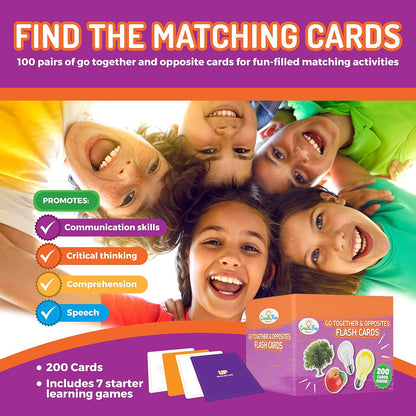 Go Together Flash Cards for Kids & Adults – 50 Realistic Matching Picture Cards for Speech Therapy, Dementia Activities, ESL, Autism Learning, Memory & Language Development, Classroom & Home Use